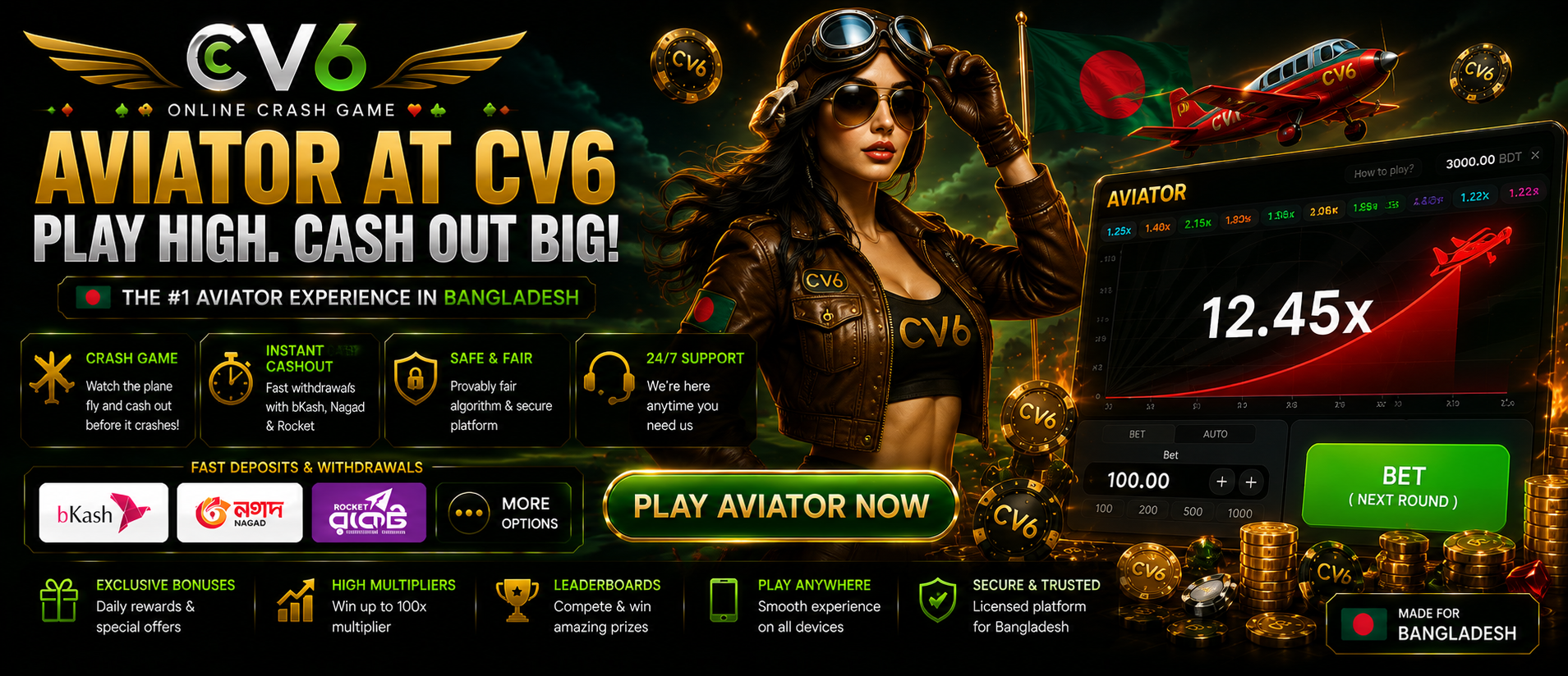 CV6 Aviator Banner
