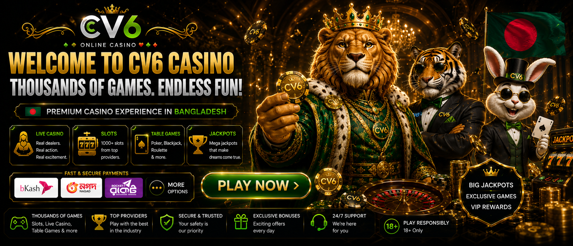 CV6 Casino Banner