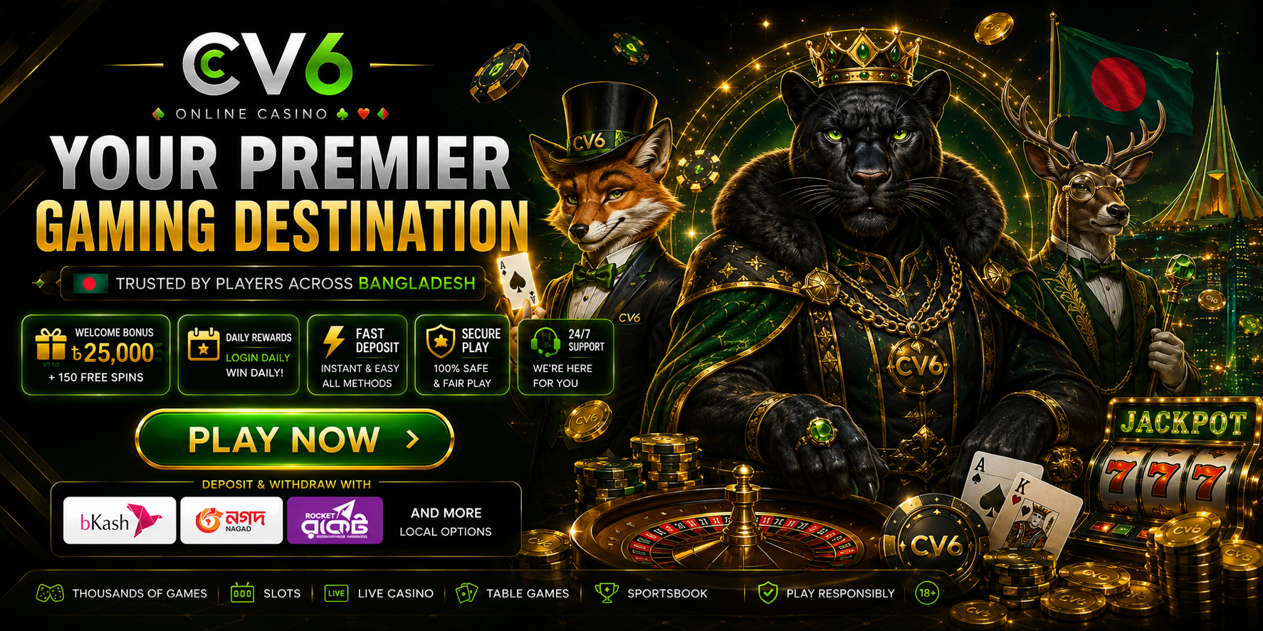 CV6 online casino platform overview