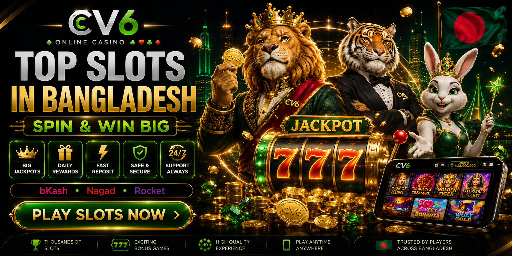 CV6 Slots Banner